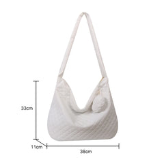 Women Crossbody Bags Nylon Quilted Shoulder Handbag Large Capacity