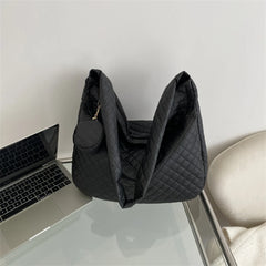 Women Crossbody Bags Nylon Quilted Shoulder Handbag Large Capacity