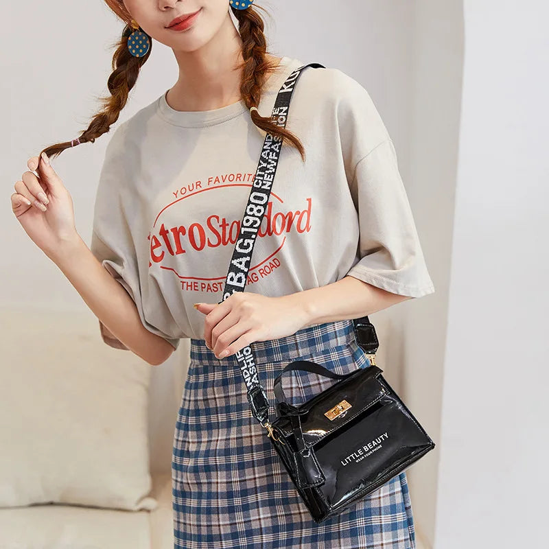 Women Crossbody Shoulder Bag Leather Kelly Small Square Bag