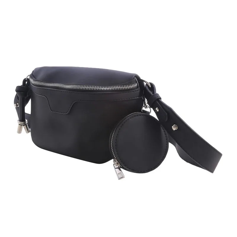 Women Crossbody Waist Bag Shoulder Bags PU Leather Belt Bags Female