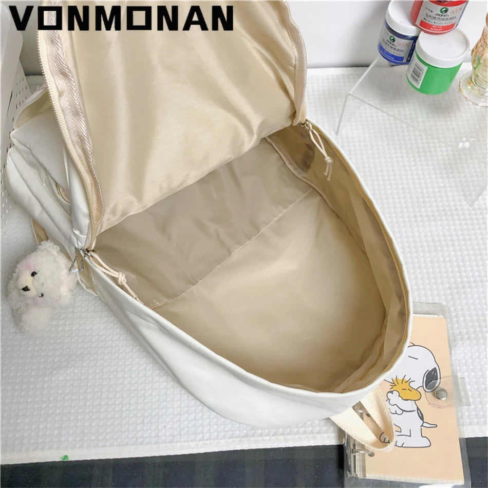 Waterproof Nylon Backpack Purse for Girls Large Capacity Cartoon Rabbit