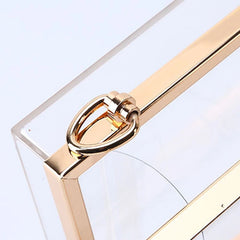 Clear Acrylic Box Clutch Crossbody Purse Evening Bag