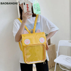 Women ITA Bag with Cat Bagging Backpacks Paws School