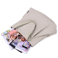 Vintage Canvas Shoulder Bag Large Capacity Handbag Casual Shopping Tote
