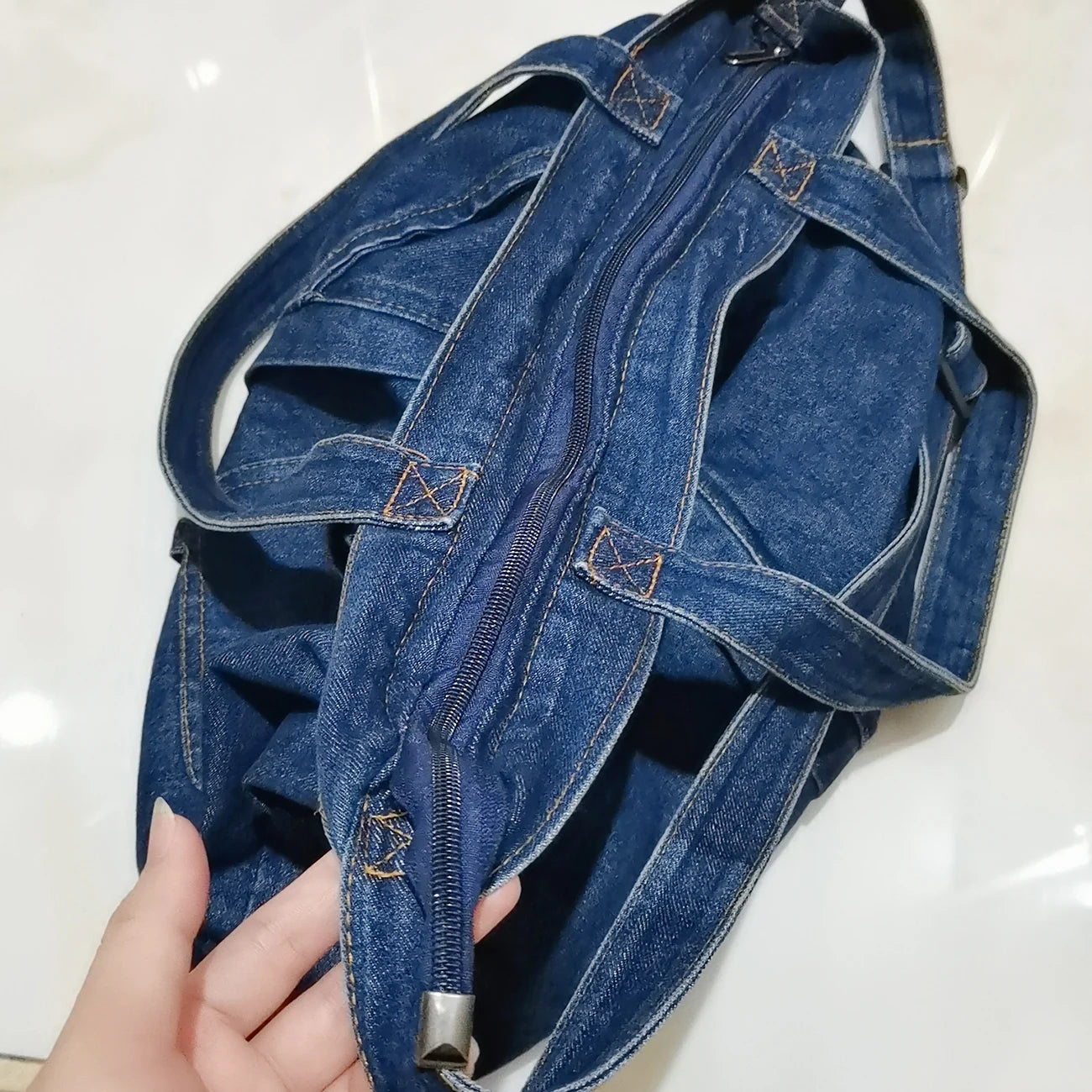 Denim Shoulder Bag for Women Casual Jeans Large Handbags