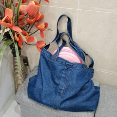 Women Denim Shoulder Bag Casual Large Tote