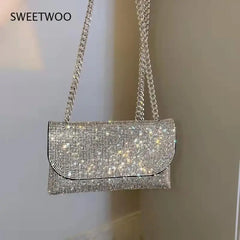 Women Diamond Handbag Rhinestone Bag Dinner Bag Full Diamond Underarm Bag