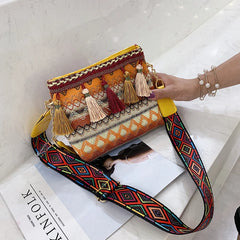 Ethnic Shoulder Bag with Adjustable Strap Fanny Pack