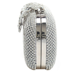 Flower Crystal Clutch Wedding Purse Rhinestones Shoulder Bag
