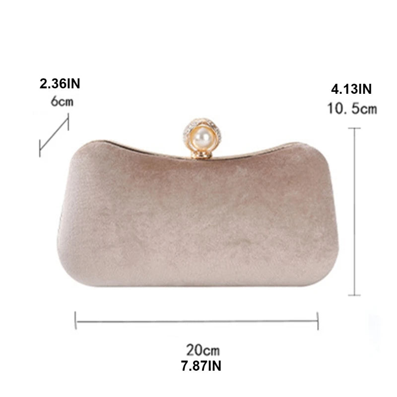 Velvet Clutch Evening Shoulder Bag for Women