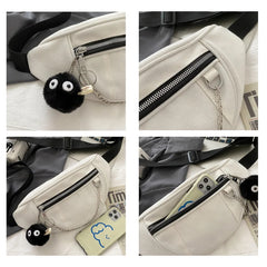 Women Canvas Travel Fanny Pack Waist Bag