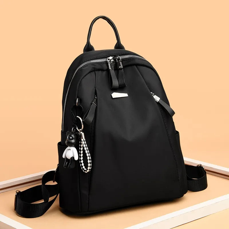 Women Backpack Nylon Waterproof School Bag for Girls Travel Rucksack Mochila