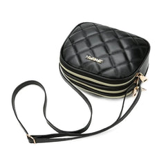 Embroidered Rhombus Shoulder Bag Large Capacity Round Handbag Purse