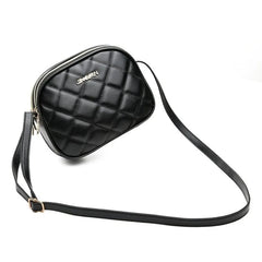 Embroidered Rhombus Shoulder Bag Large Capacity Round Handbag Purse