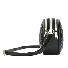 Embroidered Rhombus Shoulder Bag Large Capacity Round Handbag Purse