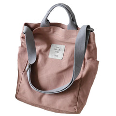 Women Casual Canvas Messenger Bag Pink