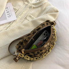 Women Fanny Packs High Chest Bag Chain Handbag Purses Shoulder Bag