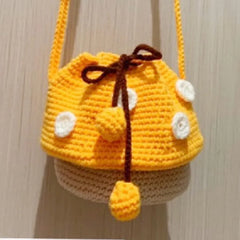 Knit Mushroom Shoulder Bag Crossbody Casual Mini Purse