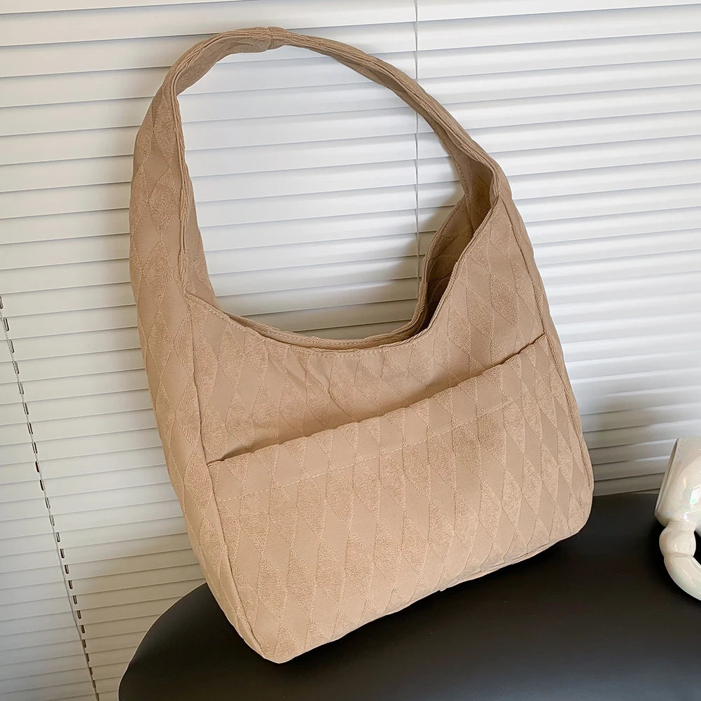 Women Casual Clutch Bag Soft Cloth Large Capacity Daily Travel
