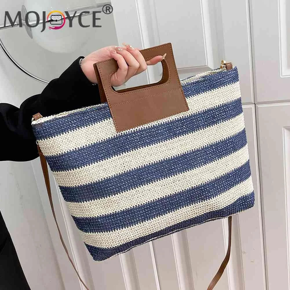 Women Clutch Large Capacity Knit Crossbody Bag with Zipper Soft