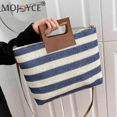 Women Clutch Large Capacity Knit Crossbody Bag with Zipper Soft
