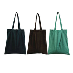Flannel Shoulder Bag Eco Friendly Shopping Handbags
