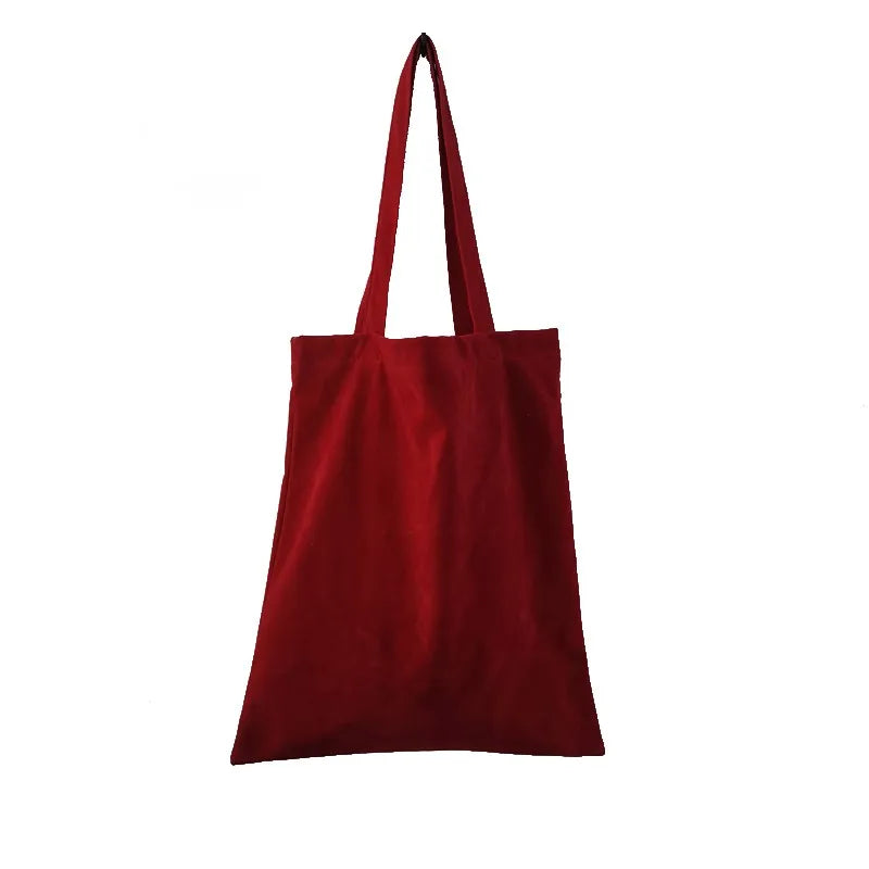 Flannel Shoulder Bag Eco Friendly Shopping Handbags