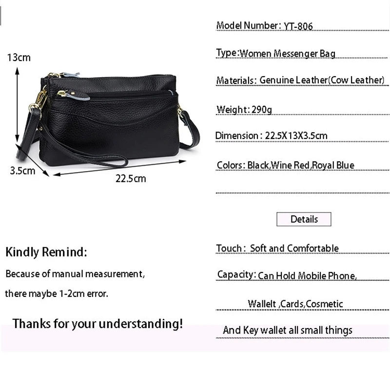 Soft Leather Flap Bag for Women Shoulder Crossbody Mini Clutch Bag