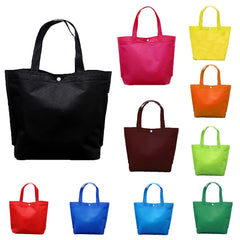 Large Reusable Foldable Shopping Bag with Button Closure