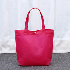 Large Reusable Foldable Shopping Bag with Button Closure