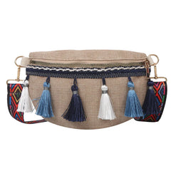 Women Waist Bag with Fringe Decor Pochete Ri?onera Belt
