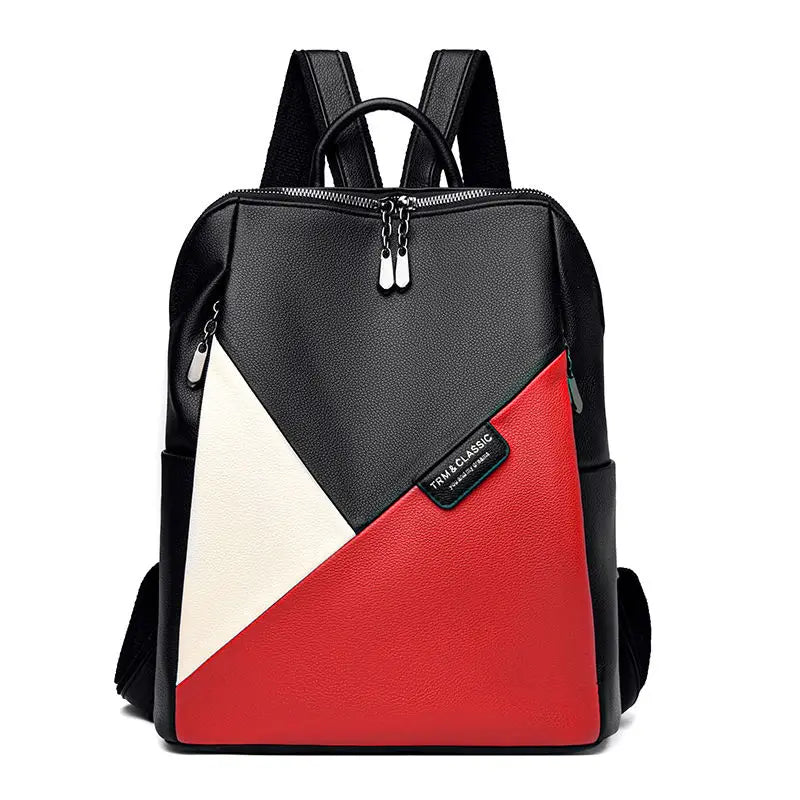 Women Leather Backpacks Ladies Travel Bag Business Laptop Backpack Female