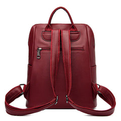 Women Leather Backpacks Ladies Travel Bag Business Laptop Backpack Female