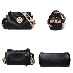 Women Leather Handbags with Metal Lock, Shoulder Bags