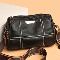 3-Layer Leather Handbag Crossbody Shoulder Bag