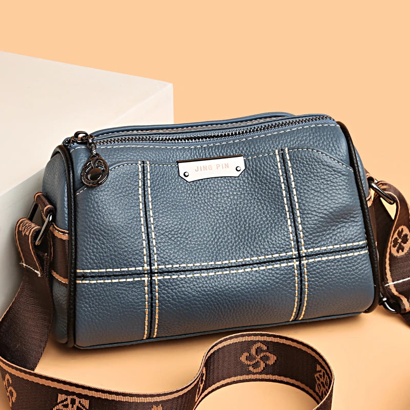 3-Layer Leather Handbag Crossbody Shoulder Bag