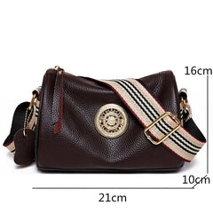 Women Leather Shoulder Bags Metal Lock Handbags Female Messenger Bag