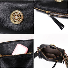 Women Leather Shoulder Bags Metal Lock Handbags Female Messenger Bag