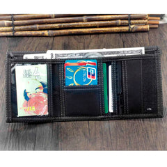 Trifold Starry Sky Wallet Zip Purse with Chain Gift
