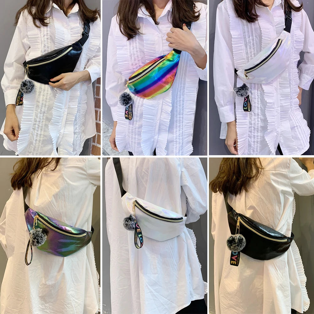 Women Girls Waist Pack Belt Outdoor Bag Pouch Hip Bum Bag