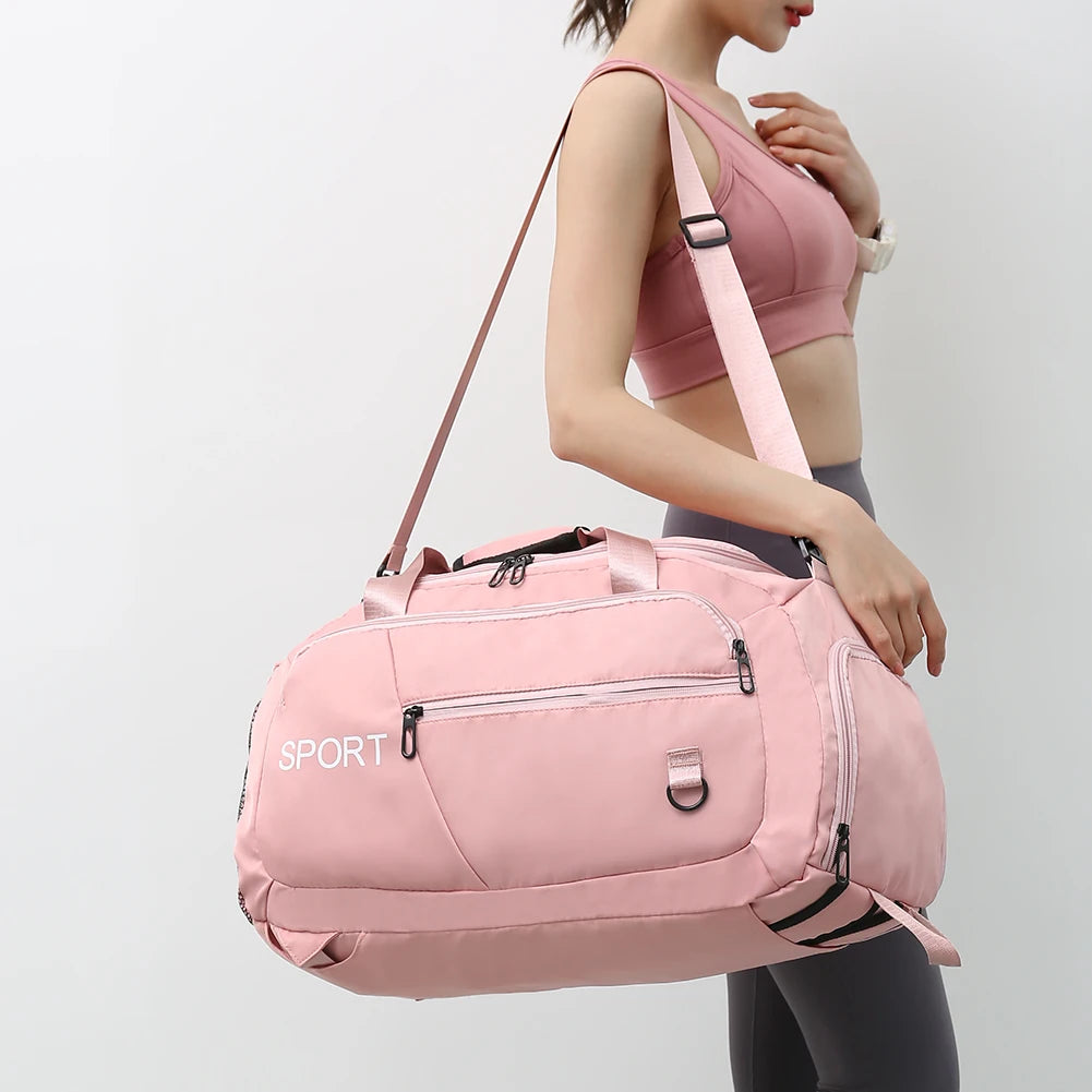 Large Capacity Waterproof Gym Bag Travel Duffle Yoga Fitness Shoulder Bag