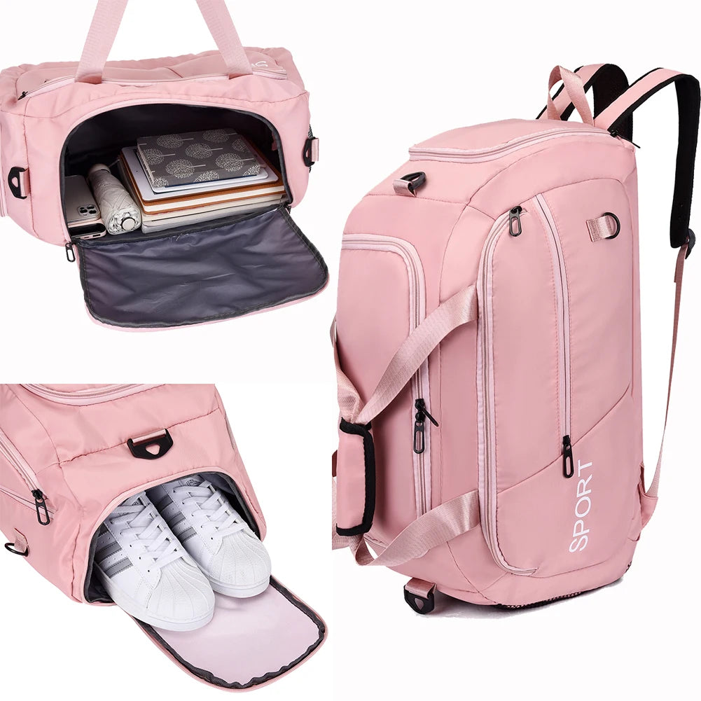 Large Capacity Waterproof Gym Bag Travel Duffle Yoga Fitness Shoulder Bag