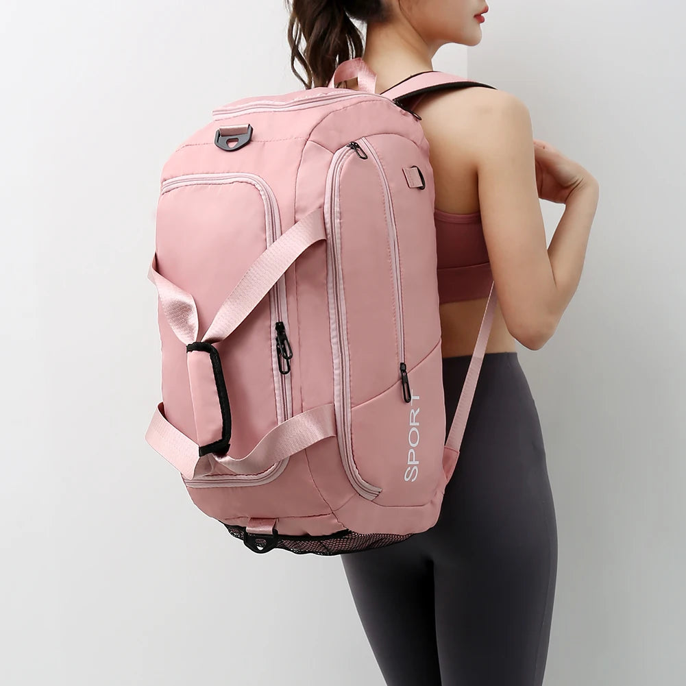 Large Capacity Waterproof Gym Bag Travel Duffle Yoga Fitness Shoulder Bag