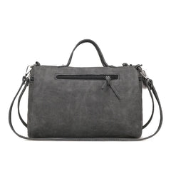 Women Rivets Fur Ball Pendant Handbag Shoulder Bag