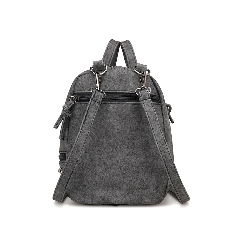 Women Rivets Fur Ball Pendant Handbag Shoulder Bag