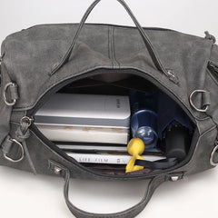 Women Rivets Fur Ball Pendant Handbag Shoulder Bag