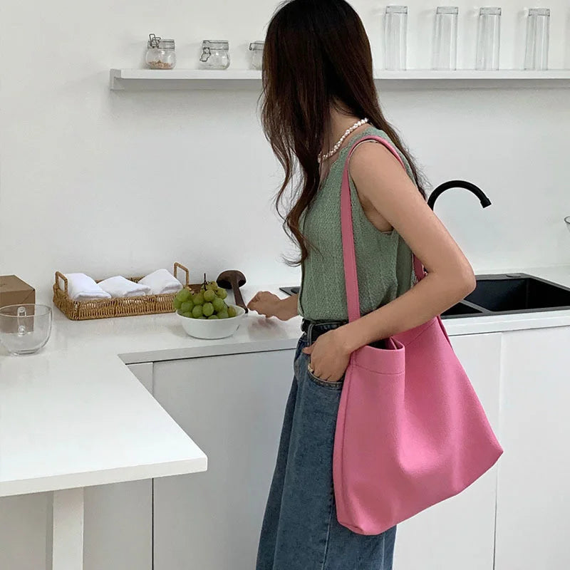 Large Capacity Women's Shoulder Bag PU Leather Crossbody Bag
