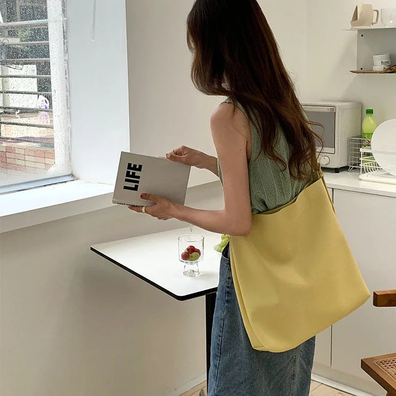 Large Capacity Women's Shoulder Bag PU Leather Crossbody Bag
