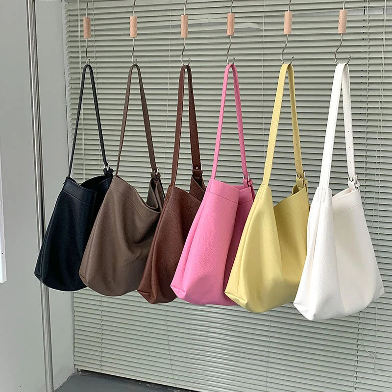 Large Capacity Women's Shoulder Bag PU Leather Crossbody Bag