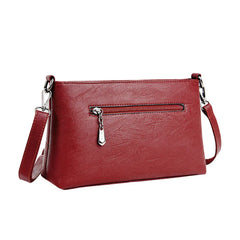 Women Leather Plaid Messenger Bag High Handbags Small Square Package